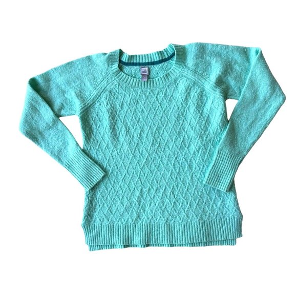 Vintage JC Penney Sweater Large JCP Pullover Nylon Rayon Wool Aquamarine… - Picture 1 of 12